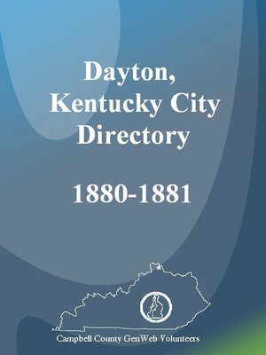 cover image of The Dayton, Kentucky City Directory, 1880-1881
